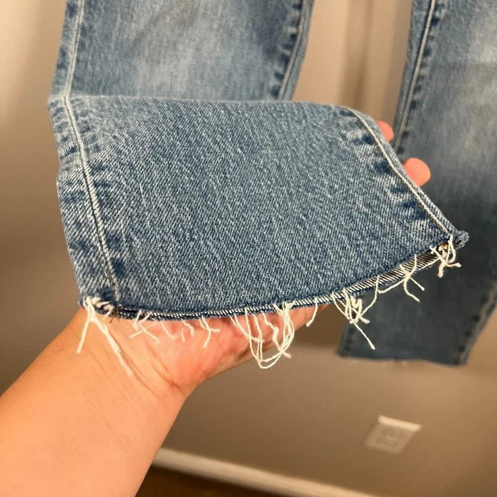 Madewell Curvy Perfect Vintage Jean Size 25 Petite Liland Light Wash Distressed - Picture 9 of 13